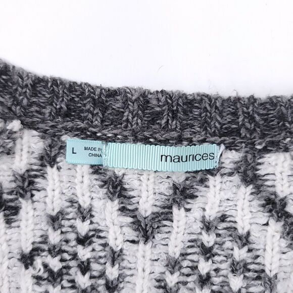 Maurices Sweater Womens Large Cardigan Chunky Knit Button Short Sleeve Scoop - Picture 3 of 9